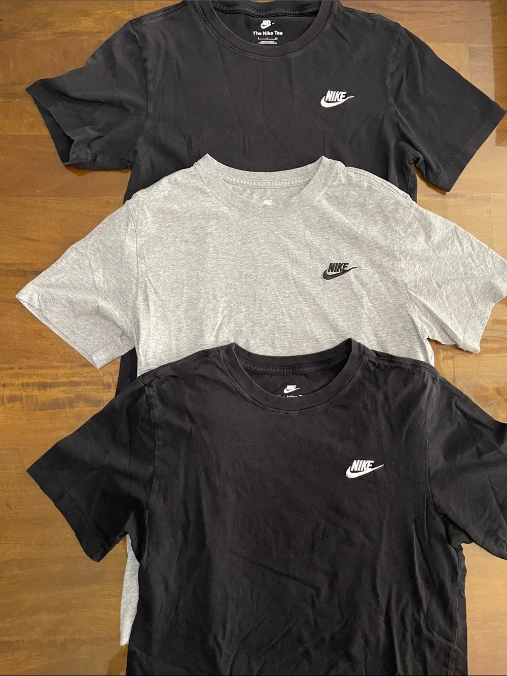 Nike Short Sleeve Crewneck Tee Pack in Black and Gray - Mens Size SMALL